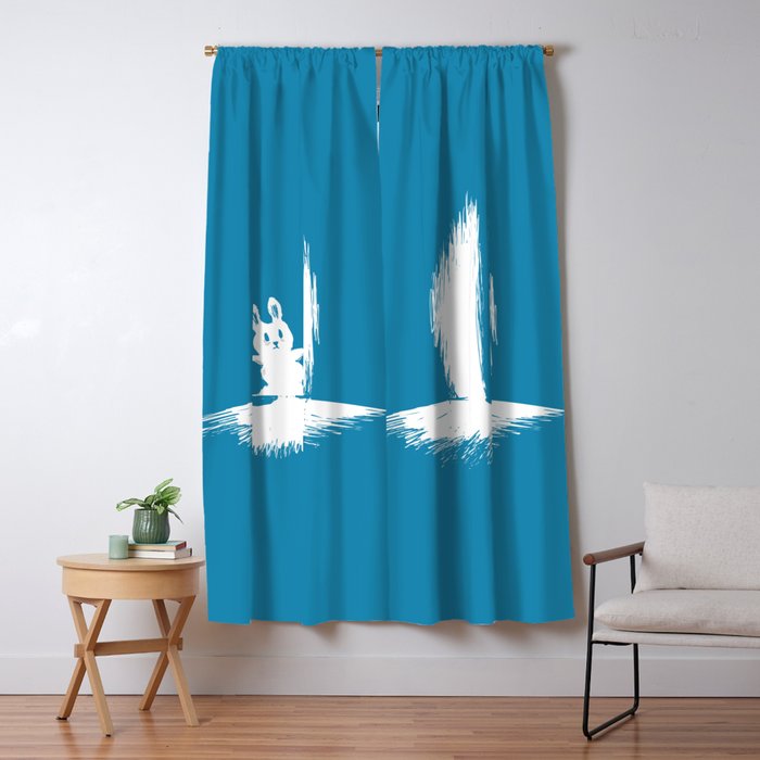 cornered! (bunny and crocodile) Window Curtain Gallery Image 5