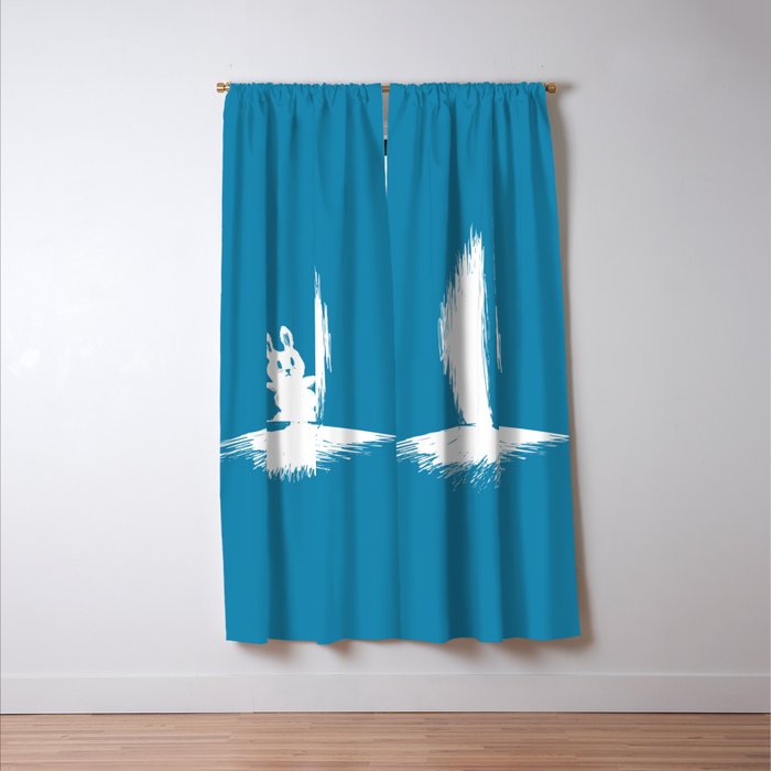cornered! (bunny and crocodile) Window Curtain Gallery Image 3