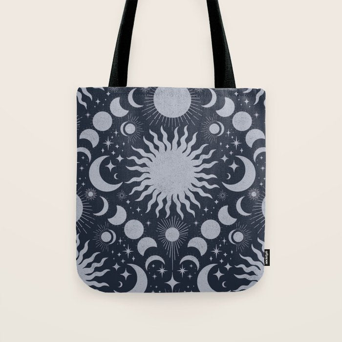 Tarot Celestial Indigo Tote Bag Gallery Image 1