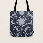 Tarot Celestial Indigo Tote Bag Gallery Image 1