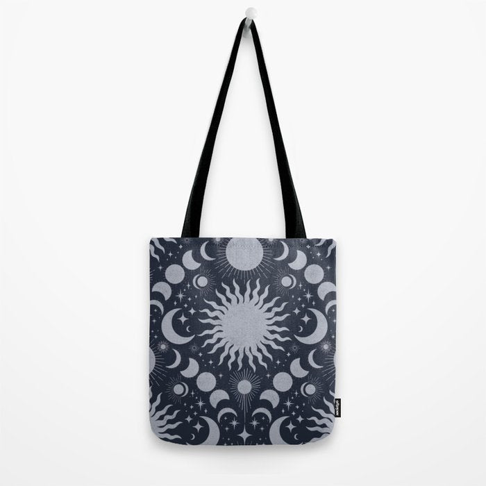 Tarot Celestial Indigo Tote Bag Gallery Image 2