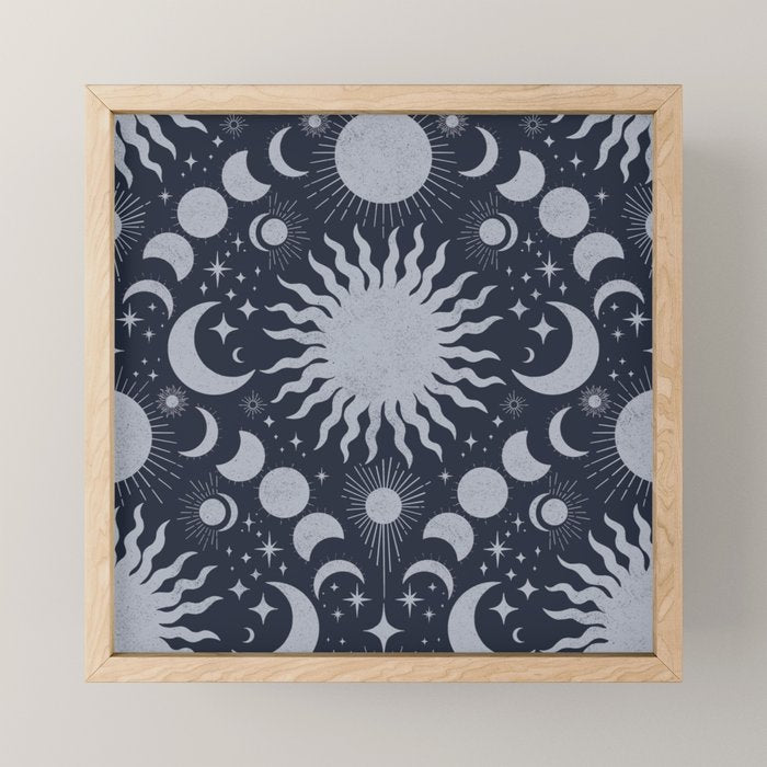 Tarot Celestial Indigo Mini Art Print Gallery Image 1