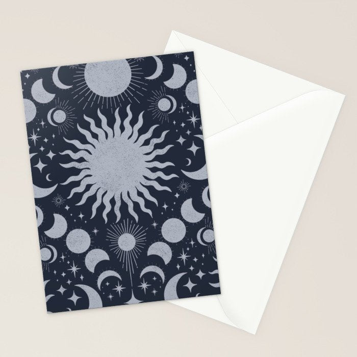 Tarot Celestial Indigo Stationery Card Gallery Image 2