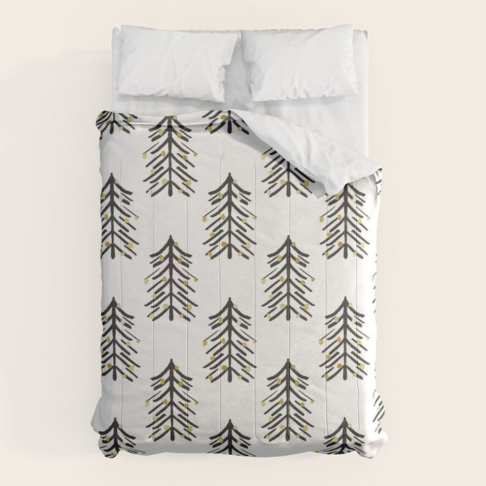 Black and gold spiky tree Comforter Gallery Image 6