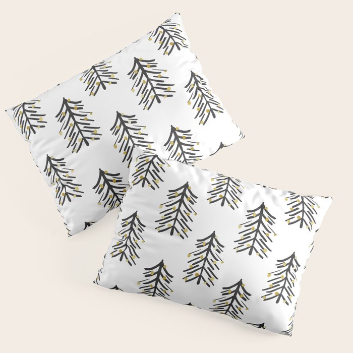 Black and gold spiky tree Pillow Sham Gallery Image 3