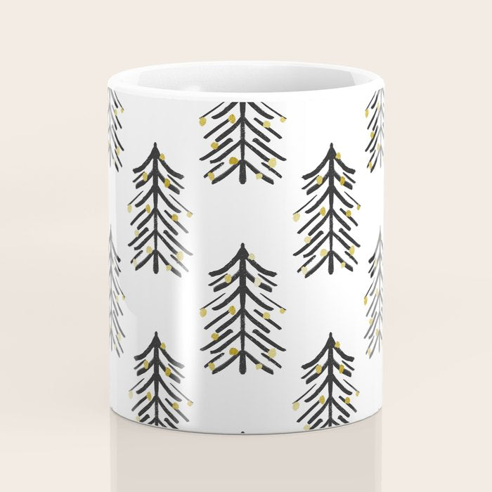 Black and gold spiky tree Coffee Mug Gallery Image 4
