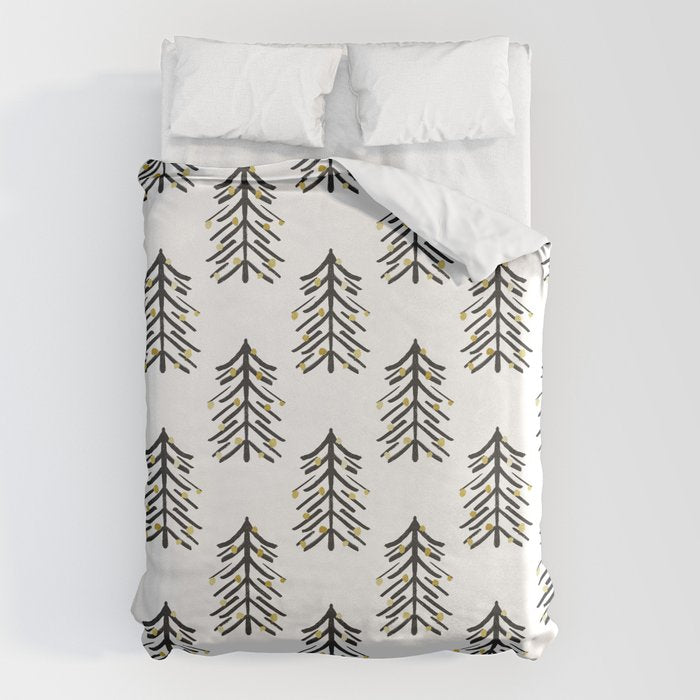 Black and gold spiky tree Duvet Cover Gallery Image 6