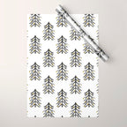 Black and gold spiky tree Wrapping Paper Gallery Image 1