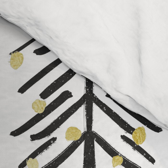Black and gold spiky tree Comforter Gallery Image 4