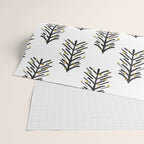 Black and gold spiky tree Wrapping Paper Gallery Image 2