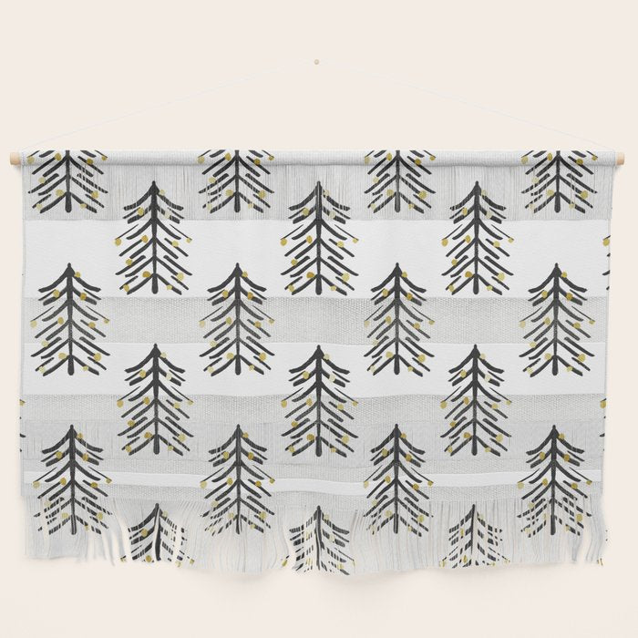 Black and gold spiky tree Wall Hanging Gallery Image 1