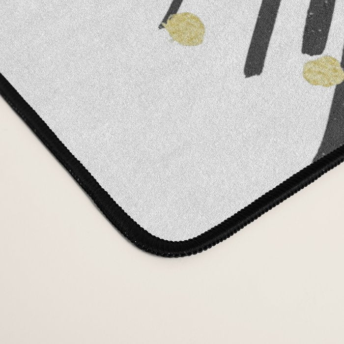 Black and gold spiky tree Desk Mat Gallery Image 4