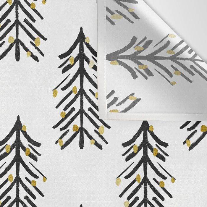 Black and gold spiky tree Wall Tapestry Gallery Image 3