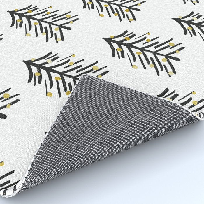 Black and gold spiky tree Rug Gallery Image 4