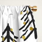 Black and gold spiky tree Window Curtain Gallery Image 2