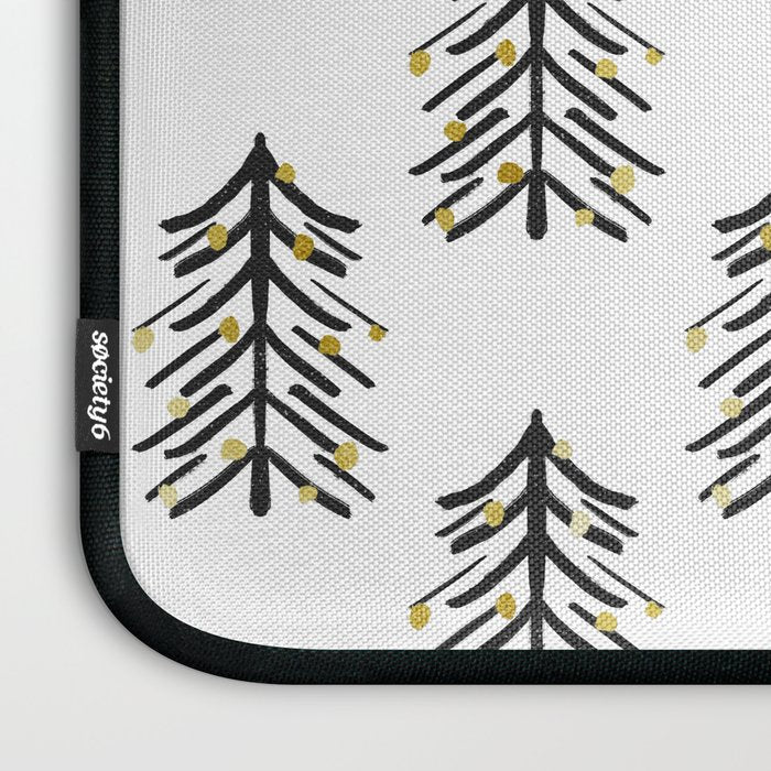 Black and gold spiky tree Laptop Sleeve Gallery Image 3