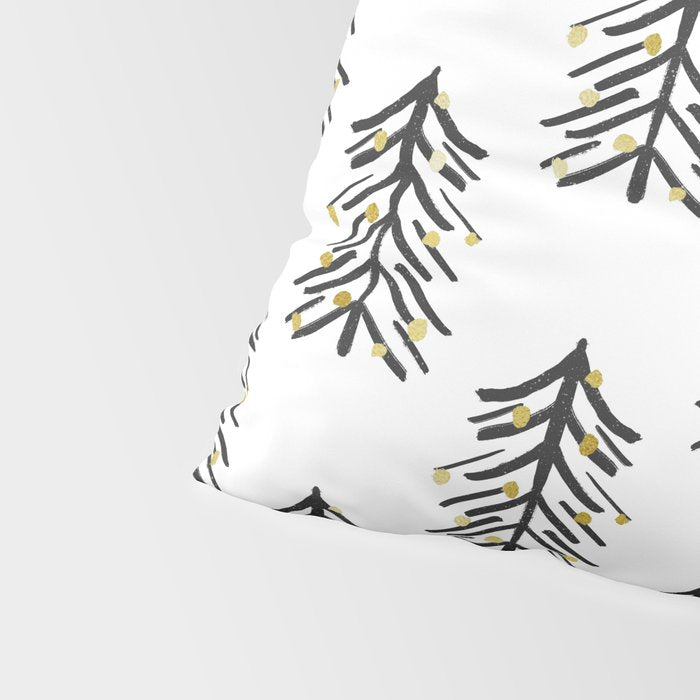 Black and gold spiky tree Pillow Sham Gallery Image 4
