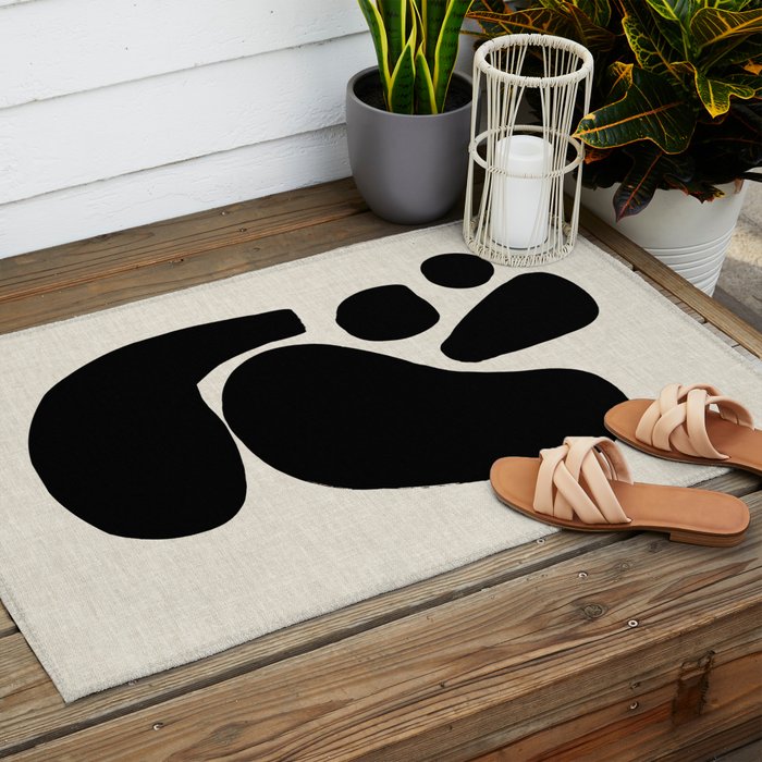 Footprints In Ink Outdoor Rug Gallery Image 2