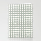 Clovers XXXV Neutral Green Botanical Pattern Stationery Card Gallery Image 2