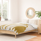 Linocut Tulips #1 Duvet Cover Gallery Image 2