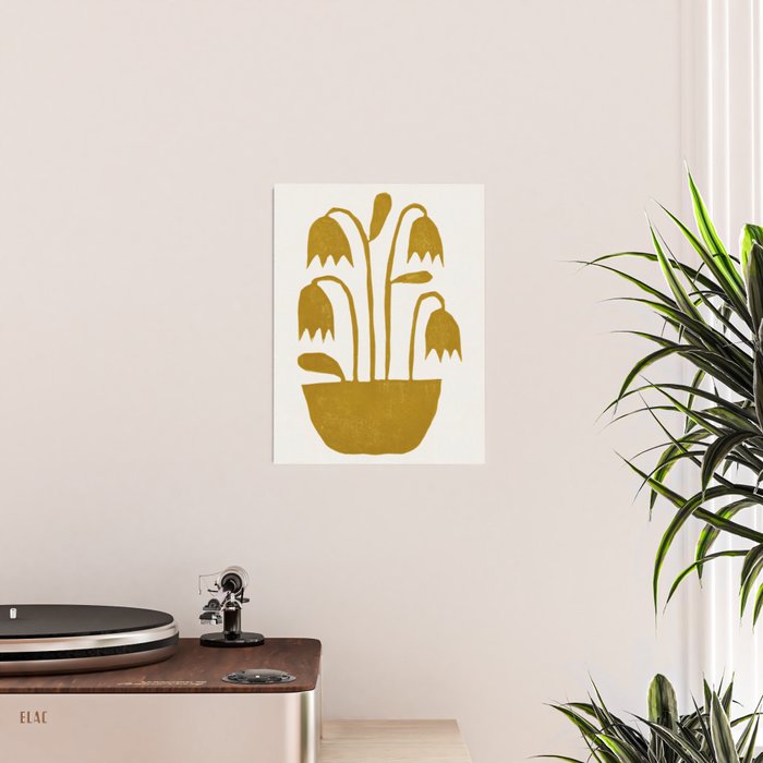 Linocut Tulips #1 Poster Gallery Image 2