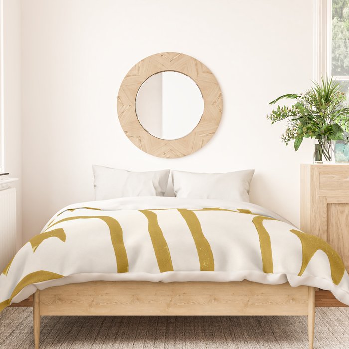 Linocut Tulips #1 Duvet Cover Gallery Image 3