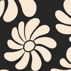 Black and White Retro Super Bloom - 70's vibe  Coffee Mug Gallery Image 2
