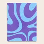 Modern Retro Liquid Swirl Fluid Abstract Purple Blue Pattern Notebook Gallery Image 4