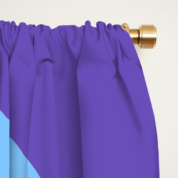 Modern Retro Liquid Swirl Fluid Abstract Purple Blue Pattern Window Curtain Gallery Image 2