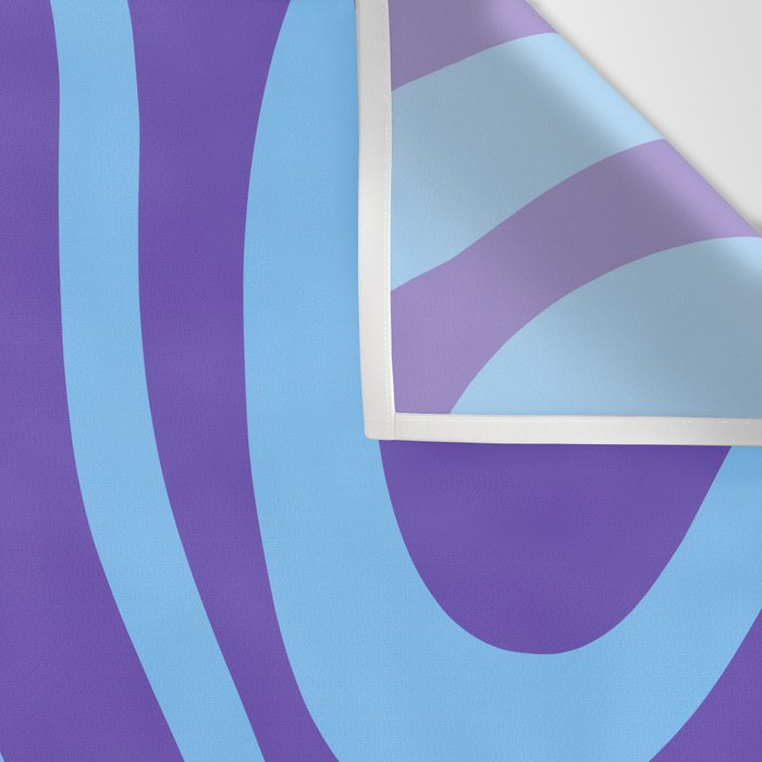 Modern Retro Liquid Swirl Fluid Abstract Purple Blue Pattern Wall Tapestry Gallery Image 3