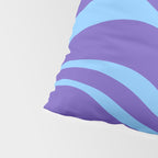 Modern Retro Liquid Swirl Fluid Abstract Purple Blue Pattern Pillow Sham Gallery Image 4