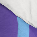 Modern Retro Liquid Swirl Fluid Abstract Purple Blue Pattern Comforter Gallery Image 4
