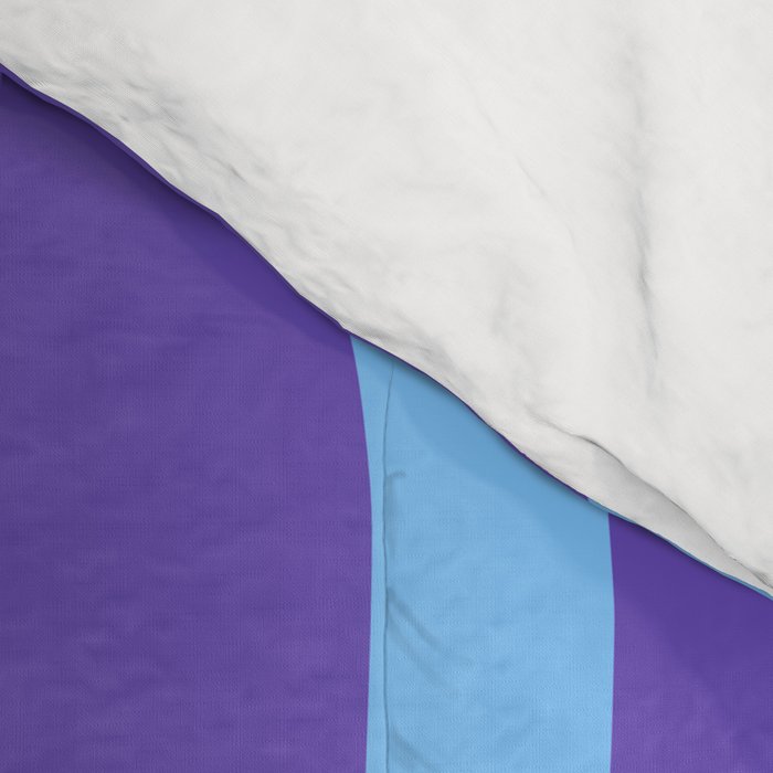 Modern Retro Liquid Swirl Fluid Abstract Purple Blue Pattern Comforter Gallery Image 4