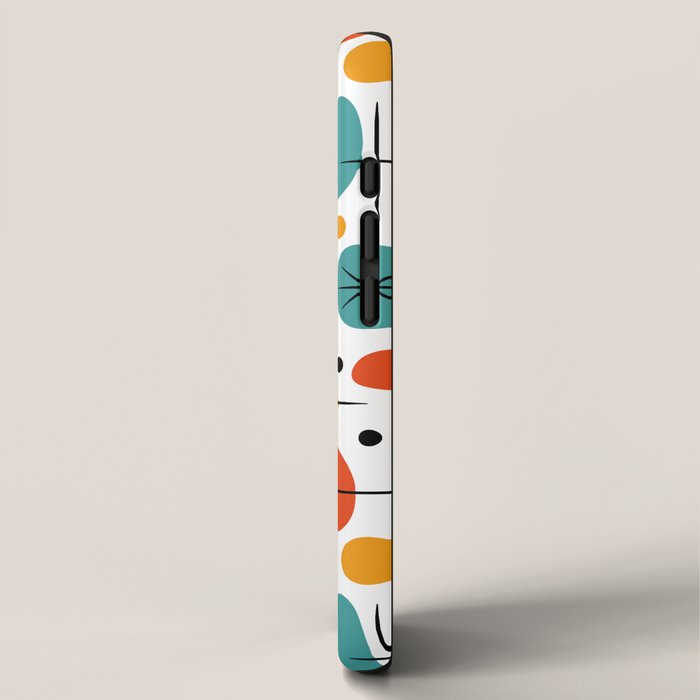 Retro Mid Century Modern Atomic Starburst Pattern iPhone Case Gallery Image 2