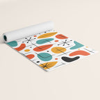 Retro Mid Century Modern Atomic Starburst Pattern Yoga Mat Gallery Image 2