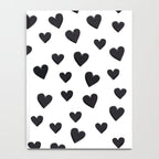 Hearts Love Black and White Pattern Notebook Gallery Image 4