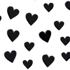 Hearts Love Black and White Pattern Coffee Mug Gallery Image 2
