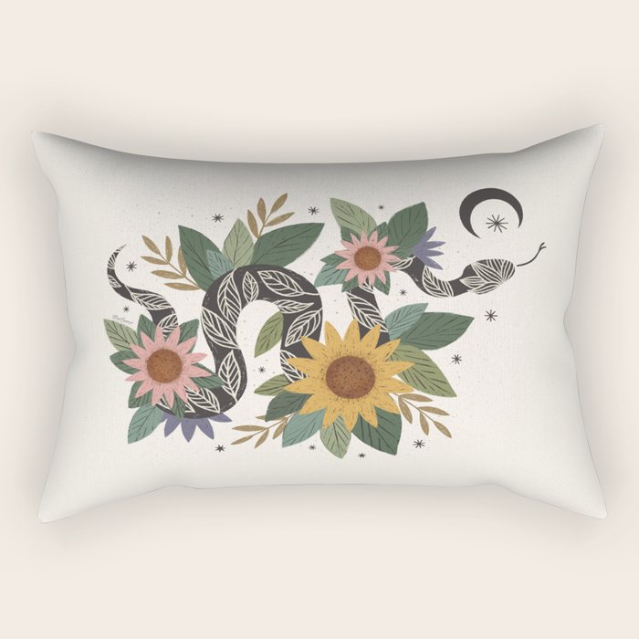 Year of the Snake 2025 - Cream Rectangular Pillow Gallery Image 1