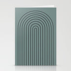 Minimal Arch XLV Neutral Teal Modern Geometric Lines Stationery Card Gallery Image 2