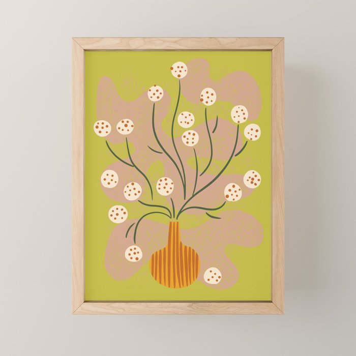 Round Flower Still Life Mini Art Print Gallery Image 1