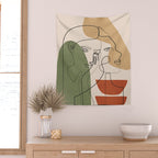 Abstract Faces 2  Wall Tapestry Gallery Image 2
