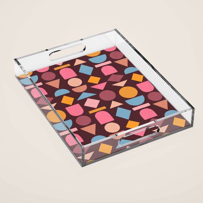 Geo Mod Shapes - Dark Acrylic Tray Gallery Image 1