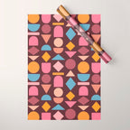 Geo Mod Shapes - Dark Wrapping Paper Gallery Image 1
