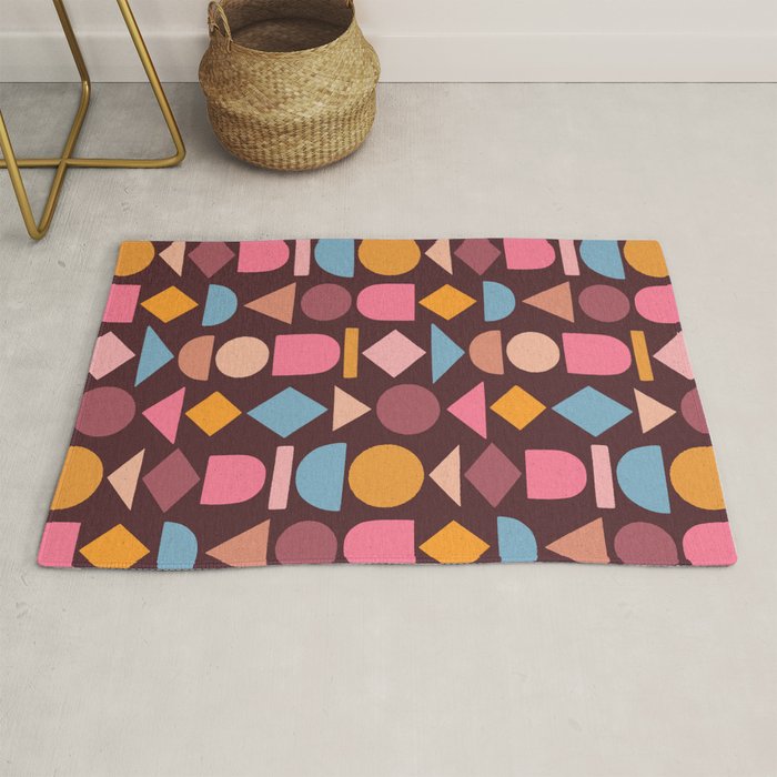 Geo Mod Shapes - Dark Rug Gallery Image 1
