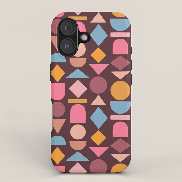 Geo Mod Shapes - Dark iPhone Case Gallery Image 1