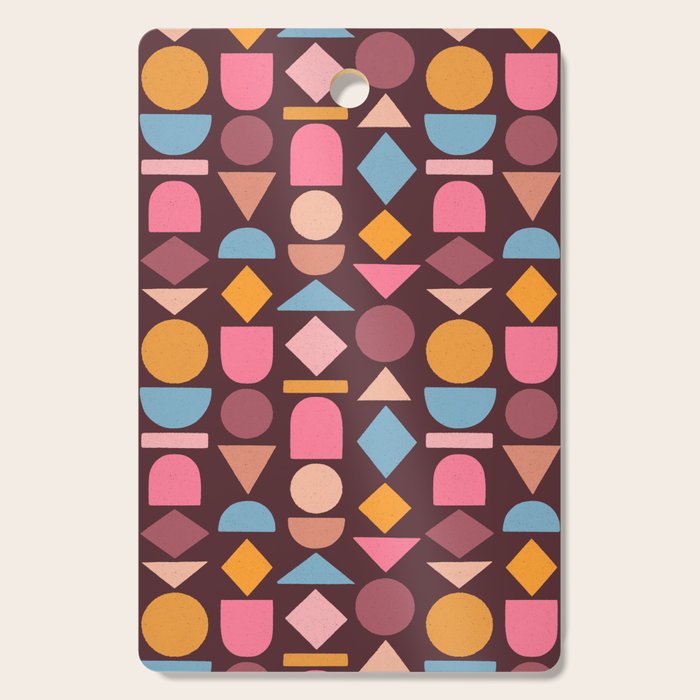 Geo Mod Shapes - Dark Cutting Board Gallery Image 1