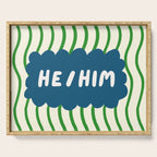 He/Him - pronoun badge  Serving Tray Gallery Image 1