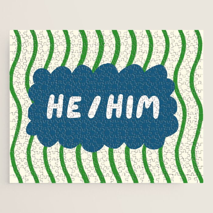 He/Him - pronoun badge  Jigsaw Puzzle Gallery Image 1