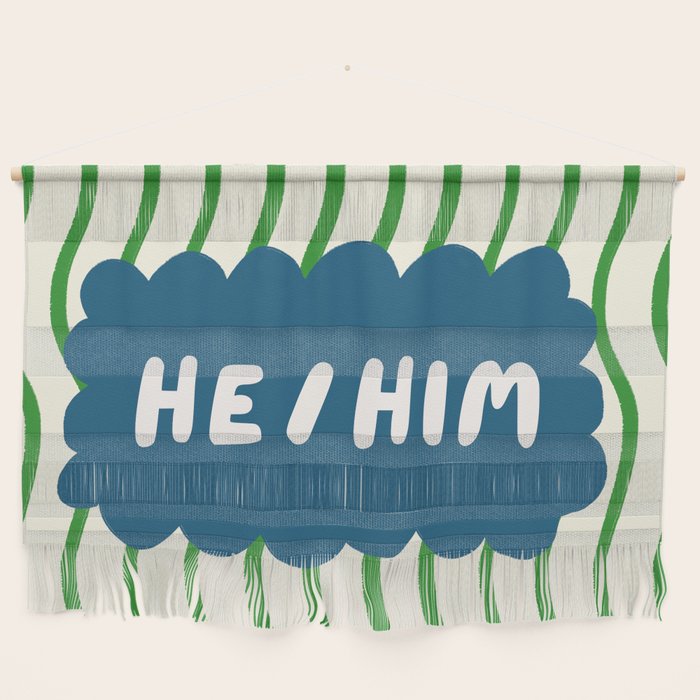 He/Him - pronoun badge  Wall Hanging Gallery Image 1