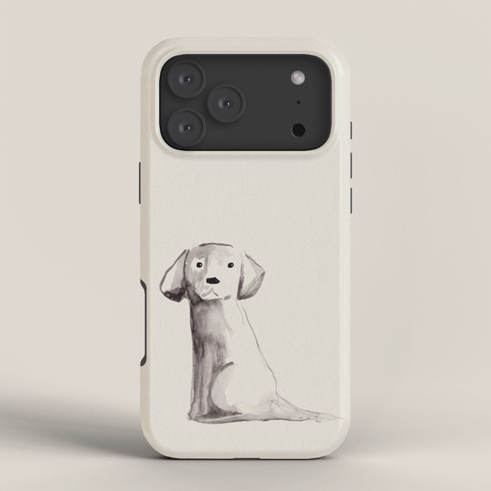 Little pup watercolor dog painting  iPhone Case Gallery Image 4
